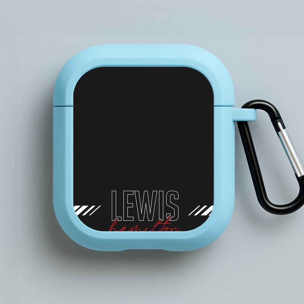 Racer Stripes Hamilton Blue AirPods Case