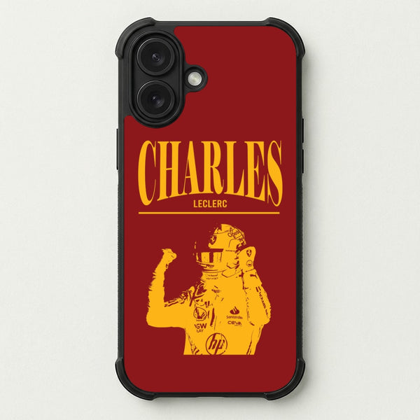 Charles Red And Gold Phone Case — Bumper case