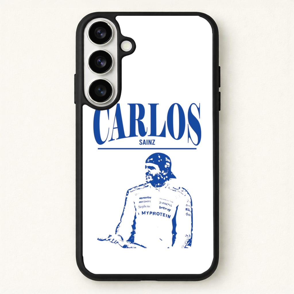 Carlos White And Blue Phone Case for Galaxy S26