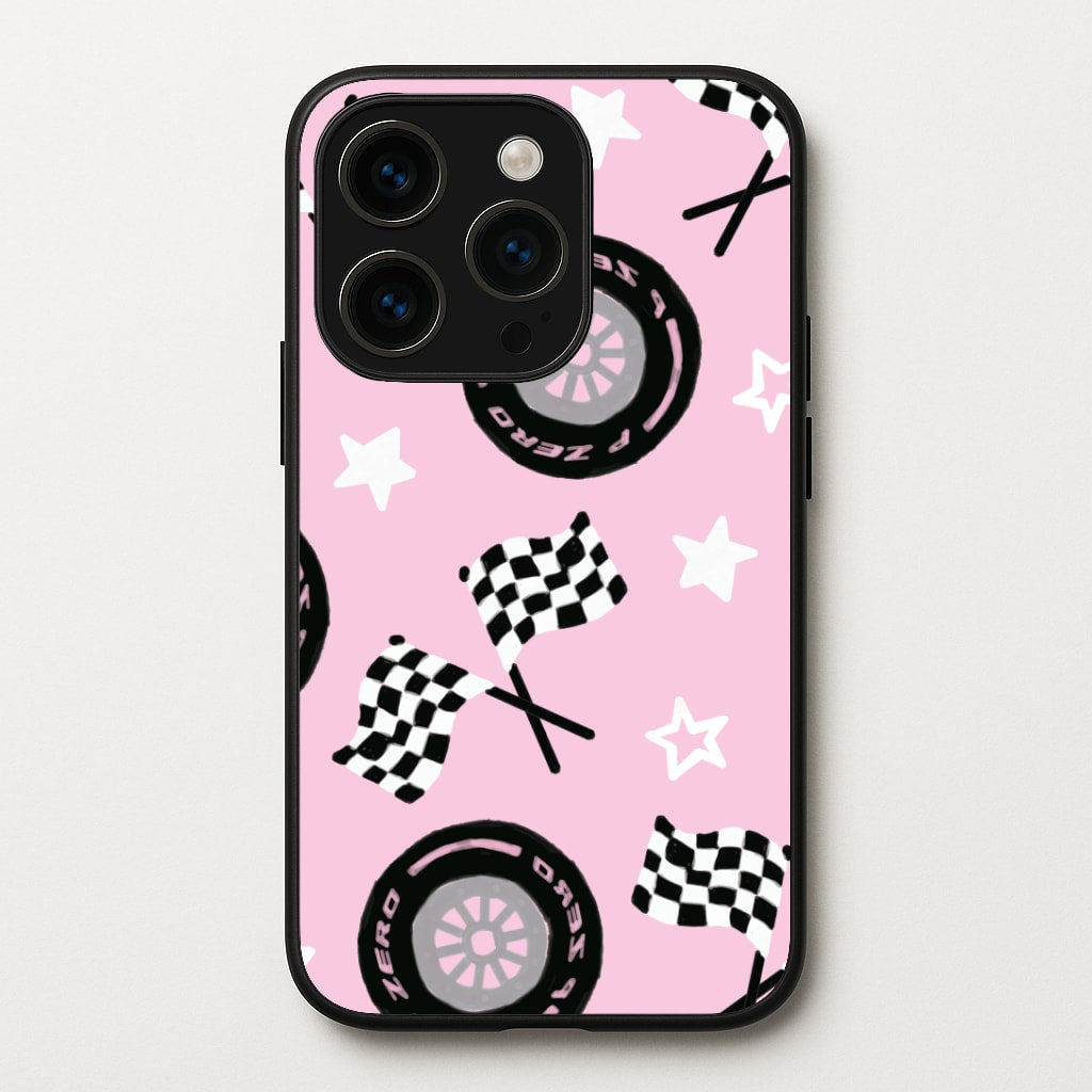 Racer Chic Pattern Phone Case - iPhone 15 Pro