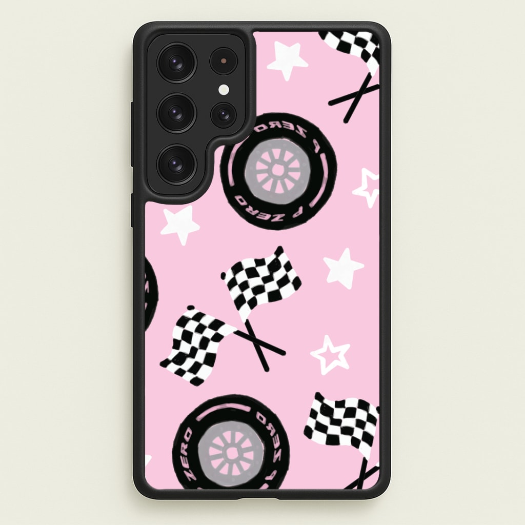 Racer Chic Pattern Phone Case - Galaxy S22 Ultra