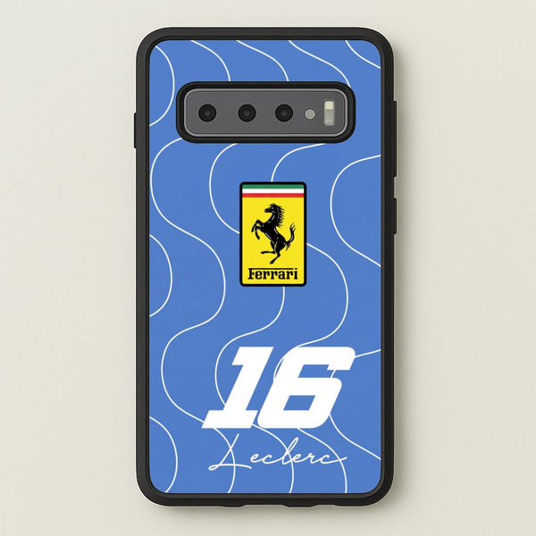 Blue 16 - Charles Leclerc Phone Case - Galaxy S10 Plus / Standard