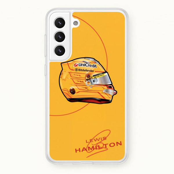 Lewis Hamilton Yellow Helmet Phone Case - Galaxy S21FE / Standard
