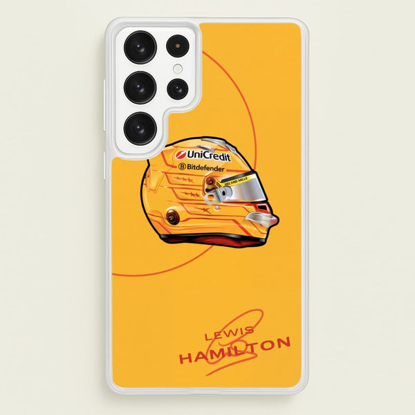 Lewis Hamilton Yellow Helmet Phone Case - Galaxy S23 Ultra / Standard