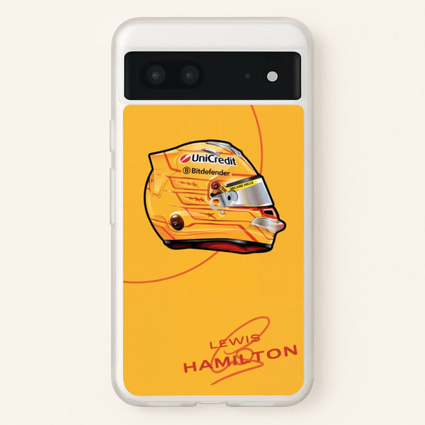Lewis Hamilton Yellow Helmet Phone Case - Google Pixel 7 / Standard