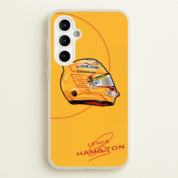 Lewis Hamilton Yellow Helmet Phone Case - Galaxy A54 / Standard