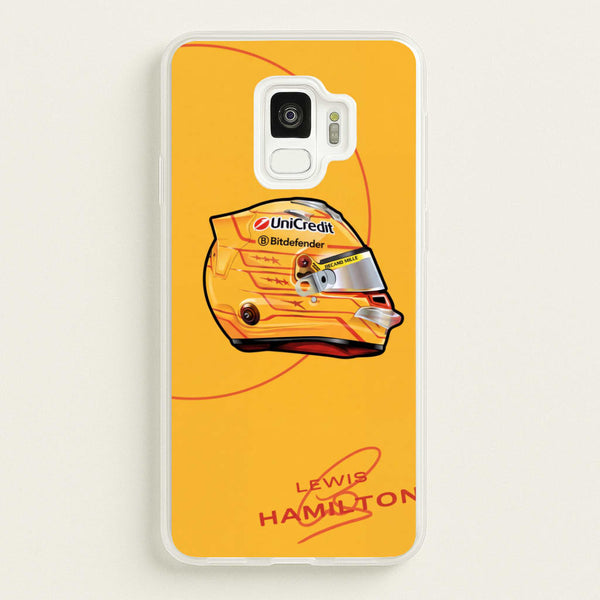 Lewis Hamilton Yellow Helmet Phone Case - Galaxy S9 / Standard