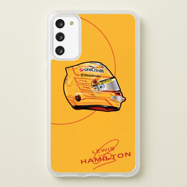 Lewis Hamilton Yellow Helmet Phone Case - Galaxy S20 / Standard
