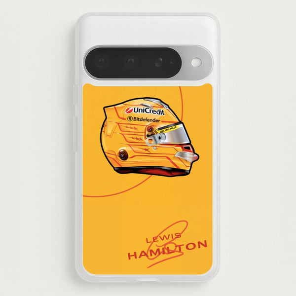 Lewis Hamilton Yellow Helmet Phone Case - Google Pixel 10 Pro XL / Standard