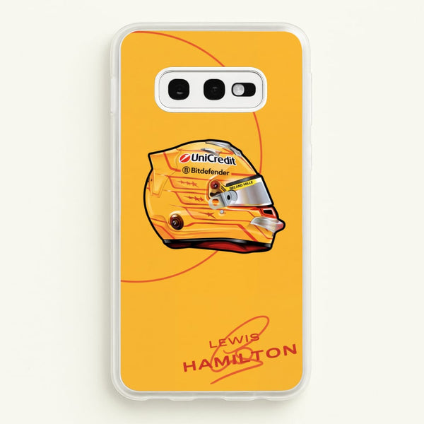 Lewis Hamilton Yellow Helmet Phone Case - Galaxy S10e / Standard