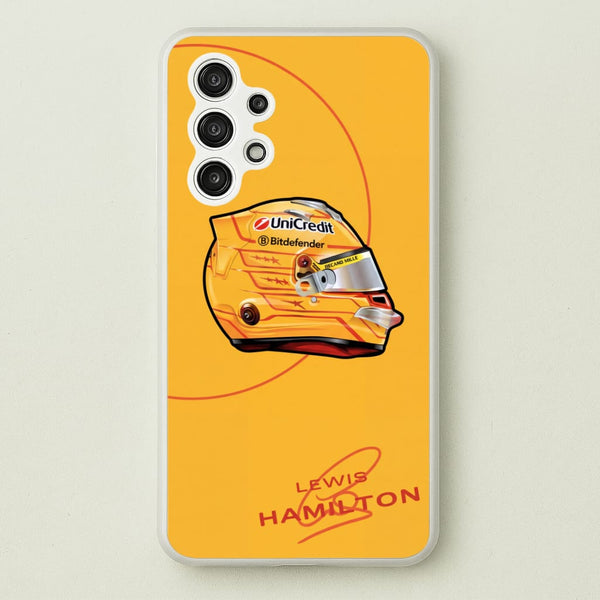 Lewis Hamilton Yellow Helmet Phone Case - Galaxy A13 / Standard