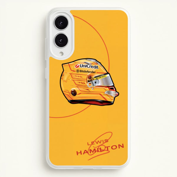Lewis Hamilton Yellow Helmet Phone Case - Galaxy S25 Edge / Standard