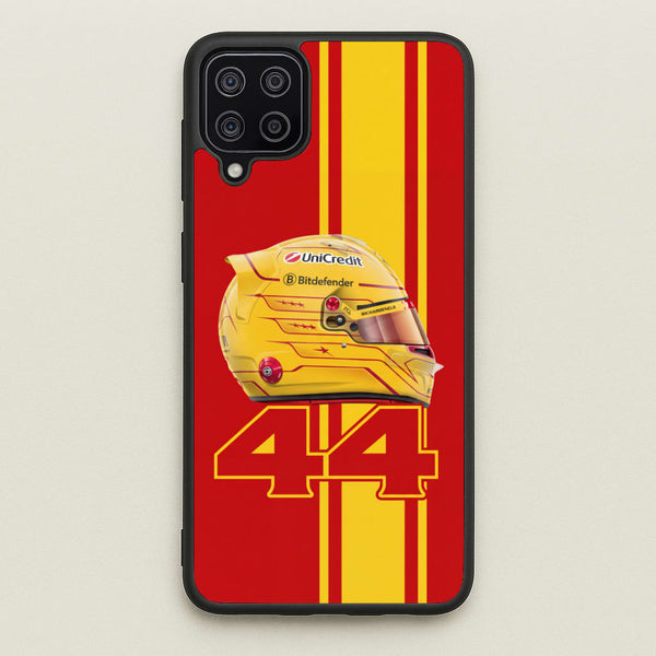 Red & Yellow 44 Helmet - Lewis Hamilton Phone Case - Galaxy A12 / Standard