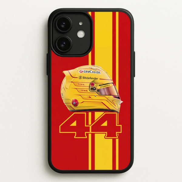 Red & Yellow 44 Helmet - Lewis Hamilton Phone Case - iPhone 11 / Standard