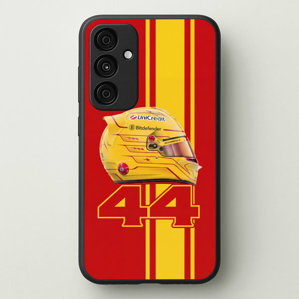 Red & Yellow 44 Helmet - Lewis Hamilton Phone Case - Galaxy A15 / Standard