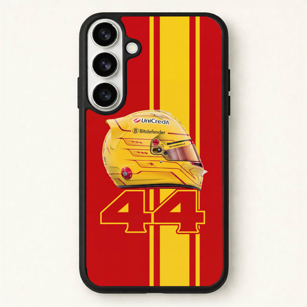 Red & Yellow 44 Helmet - Lewis Hamilton Phone Case - Galaxy S26 / Standard