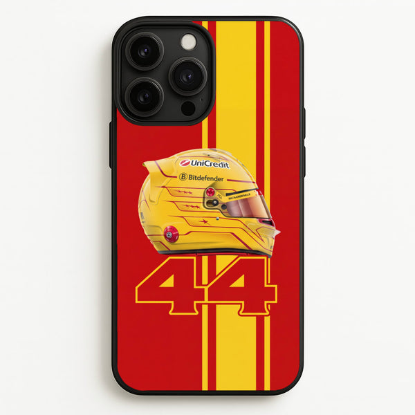 Red & Yellow 44 Helmet - Lewis Hamilton Phone Case - iPhone 13 Pro Max / Standard