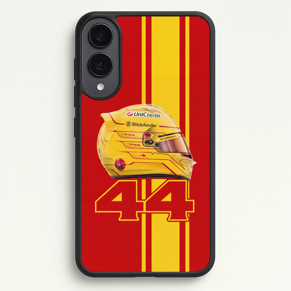 Red & Yellow 44 Helmet - Lewis Hamilton Phone Case - Galaxy S25 Edge / Standard