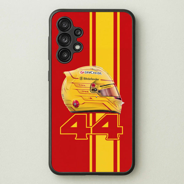 Red & Yellow 44 Helmet - Lewis Hamilton Phone Case - Galaxy A13 / Standard