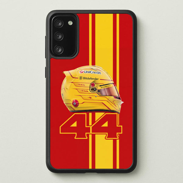 Red & Yellow 44 Helmet - Lewis Hamilton Phone Case - Galaxy S20FE / Standard