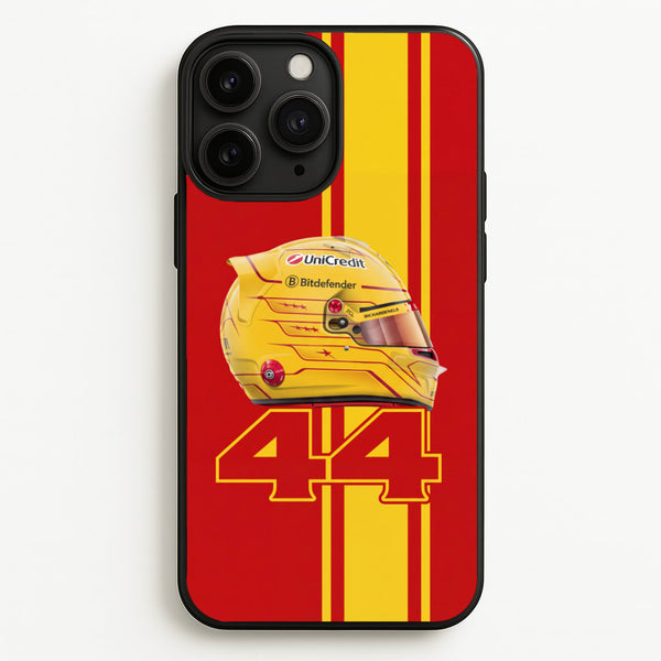 Red & Yellow 44 Helmet - Lewis Hamilton Phone Case - iPhone 11 Pro Max / Standard