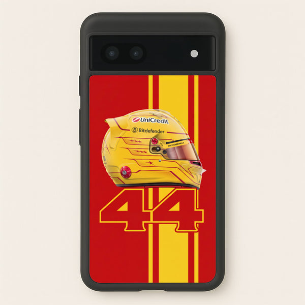 Red & Yellow 44 Helmet - Lewis Hamilton Phone Case - Google Pixel 7a / Standard