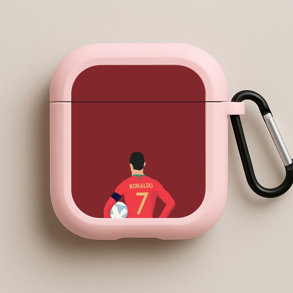 Ronaldo - Football Pink AirPods Case