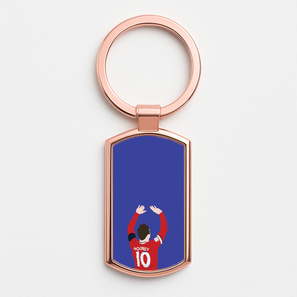 Rooney - Football Rose Gold Keyring