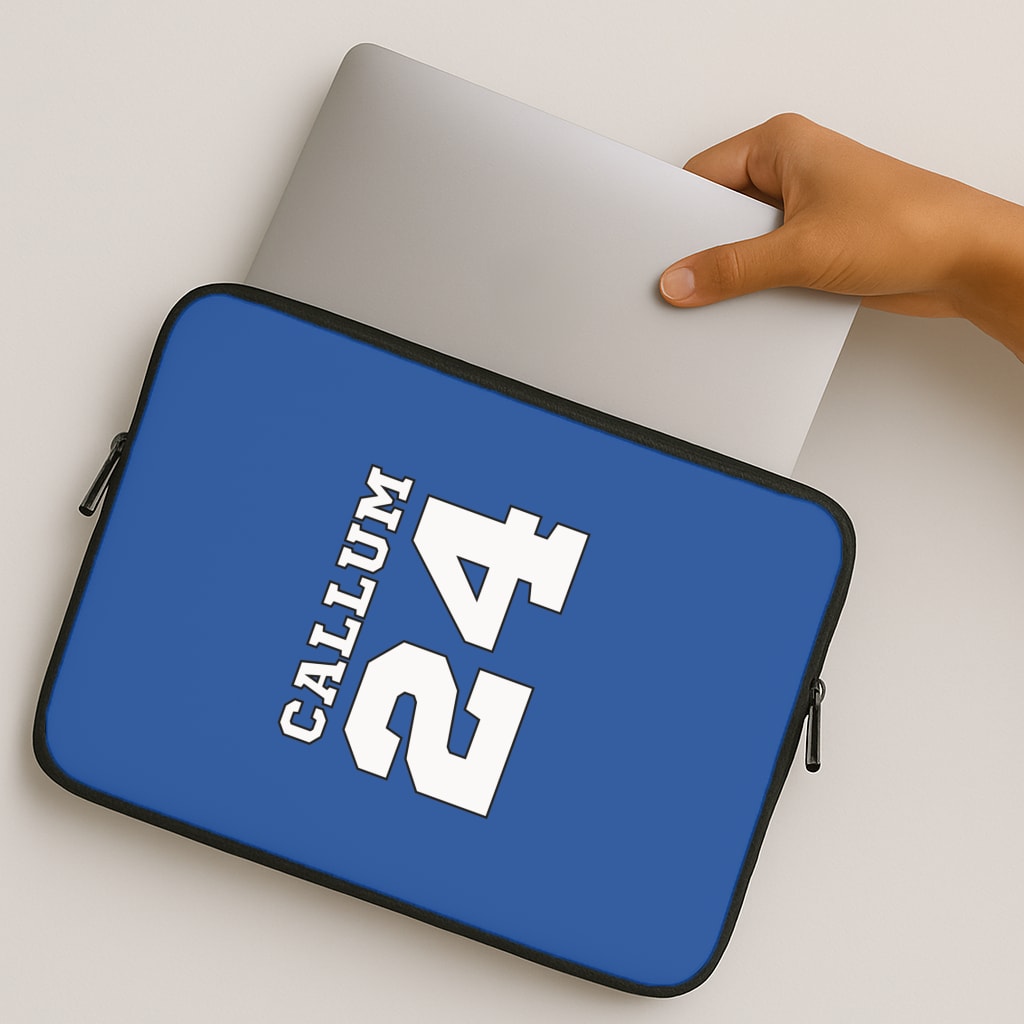 Dark Blue - Personalised Football MacBook Case