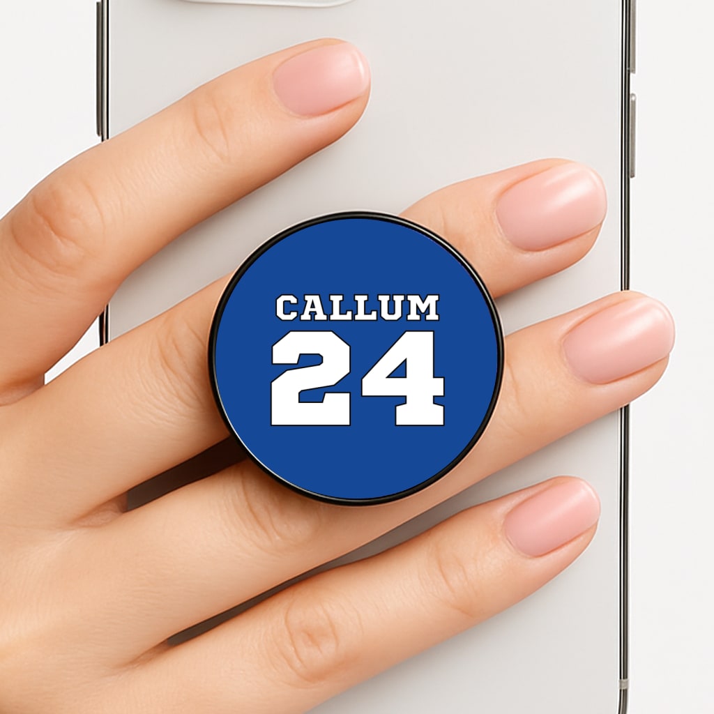 Dark Blue - Personalised Football Phone Grip