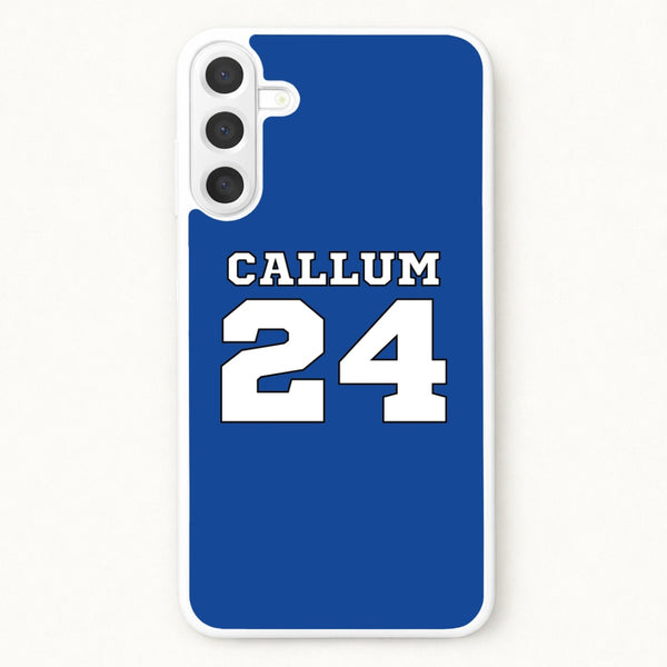 Dark Blue - Personalised Football Phone Case for Galaxy A37