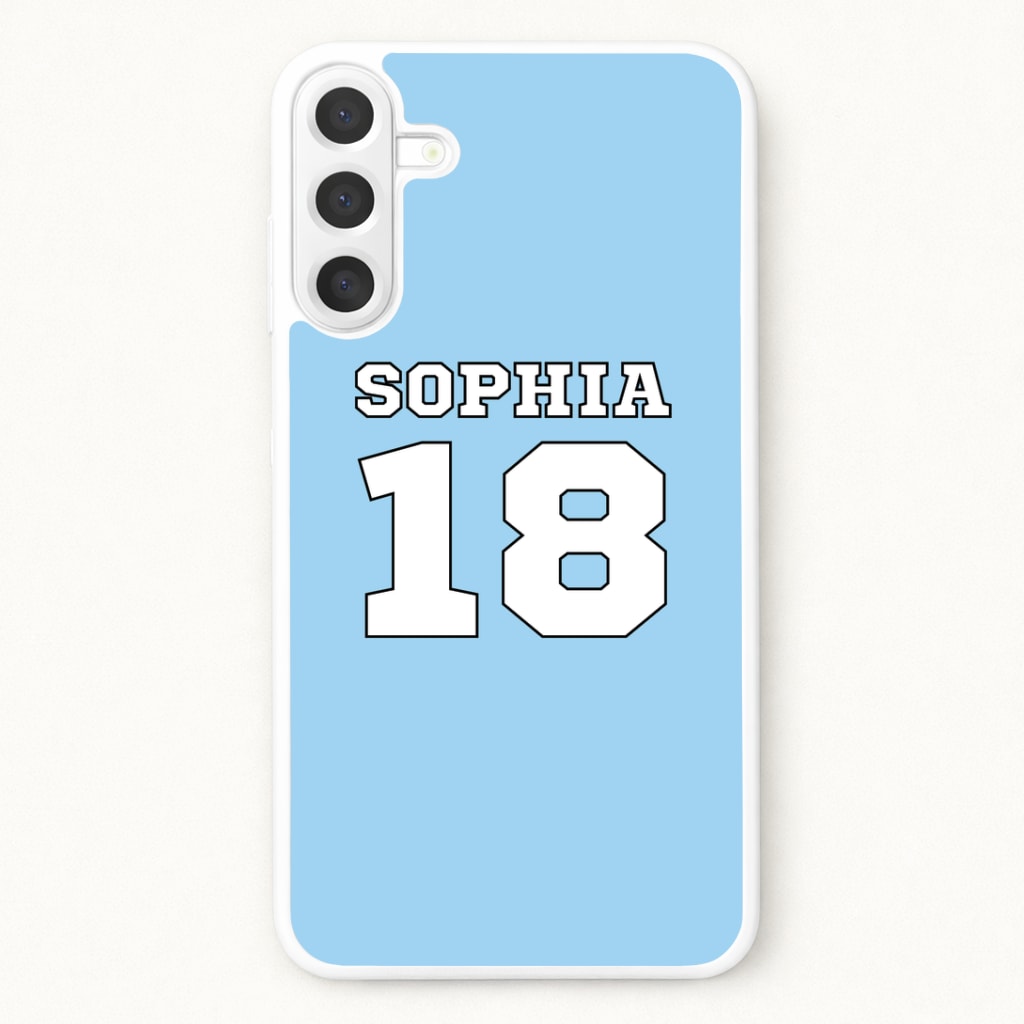 Light Blue - Personalised Football Phone Case for Galaxy A57