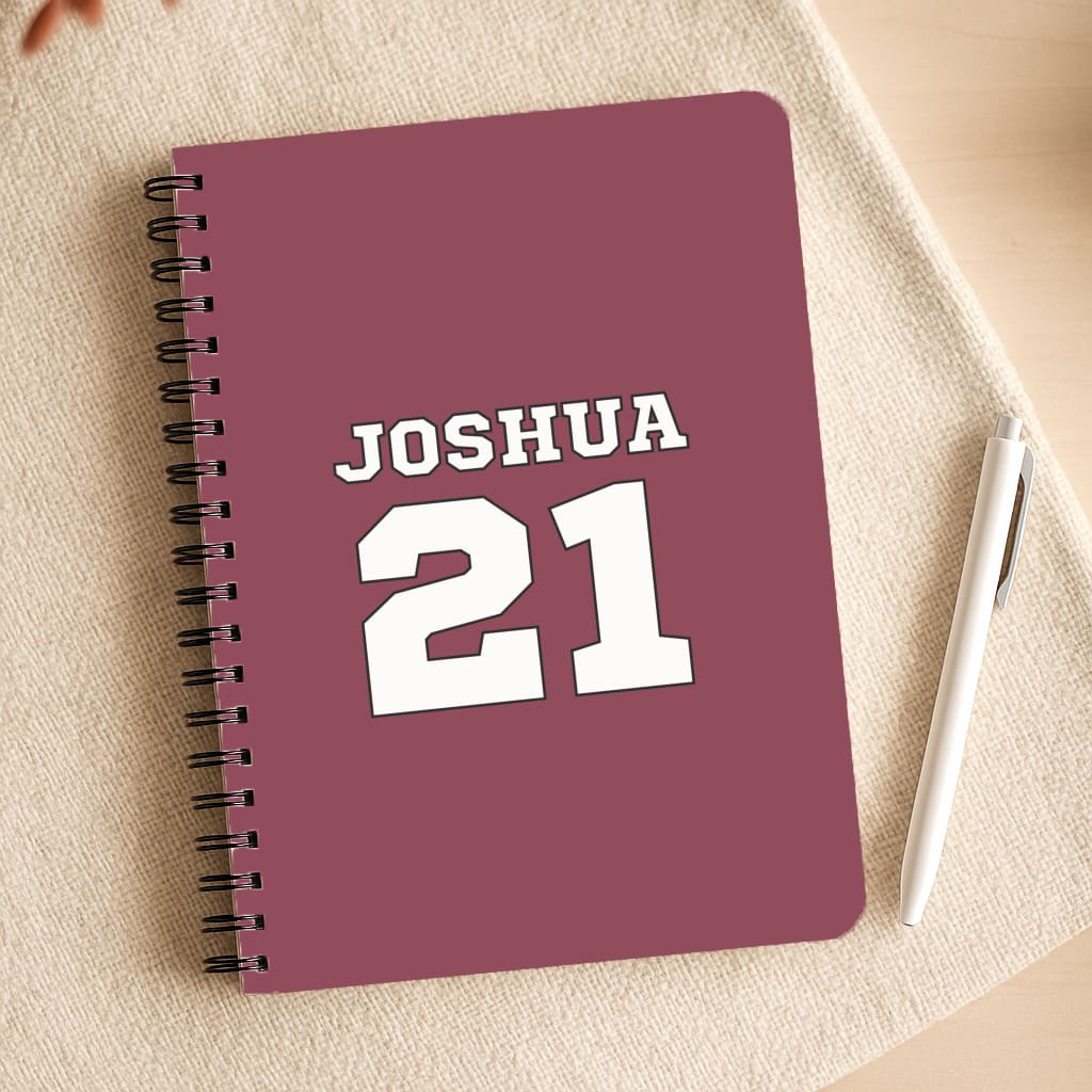 Burgundy - Personalised Football Notepad