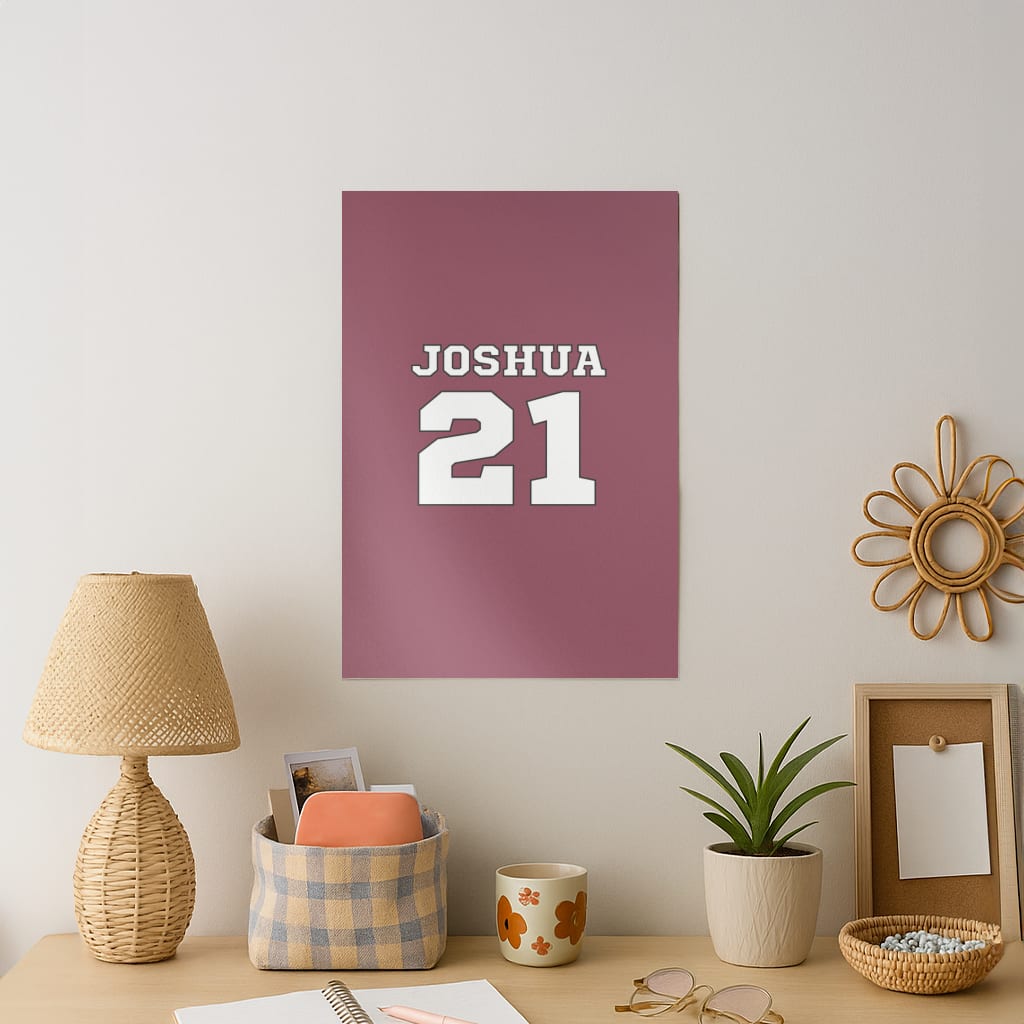 Burgundy - Personalised Football Art Print