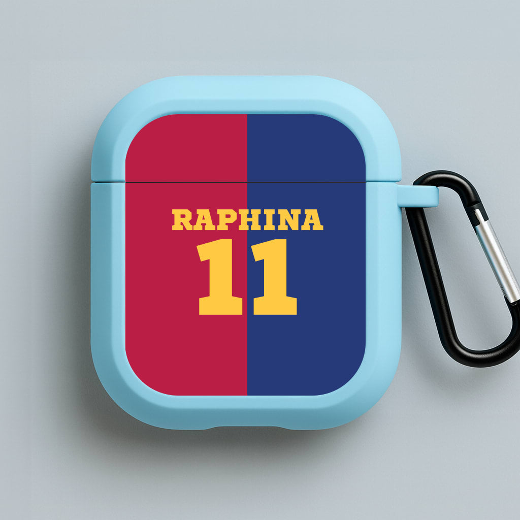 Red And blue Blue AirPods Case