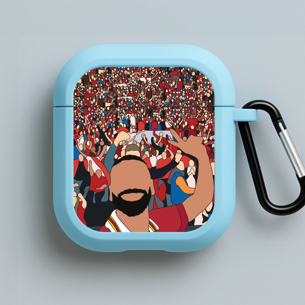 Mo Crowd Selfie Blue AirPods Case
