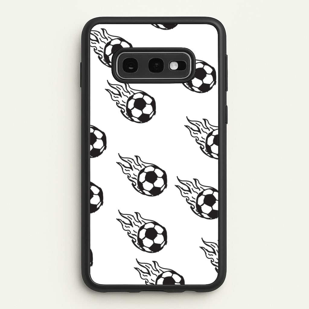 Flaming Football Pattern Phone Case - Galaxy S10e
