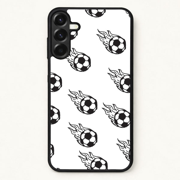 Flaming Football Pattern Phone Case - Galaxy A17