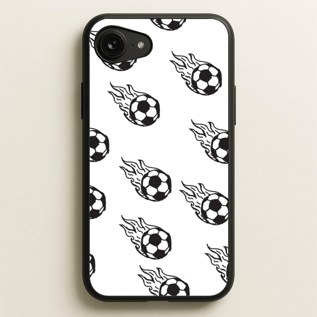 Flaming Football Pattern Phone Case - iPhone 16e