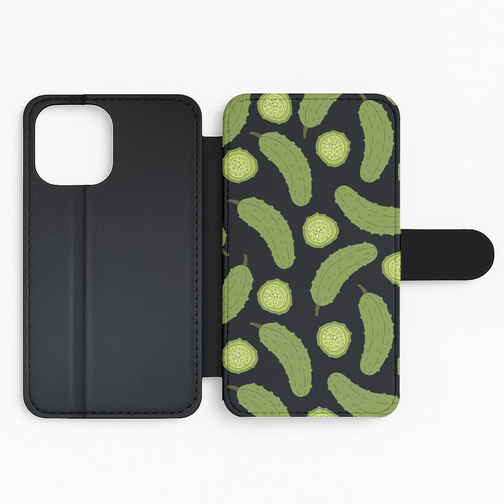 Pickle Assortment Pattern Flip Phone Case