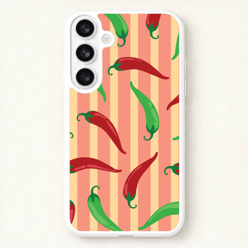 Chilis With Stripes Pattern Phone Case for Galaxy S26