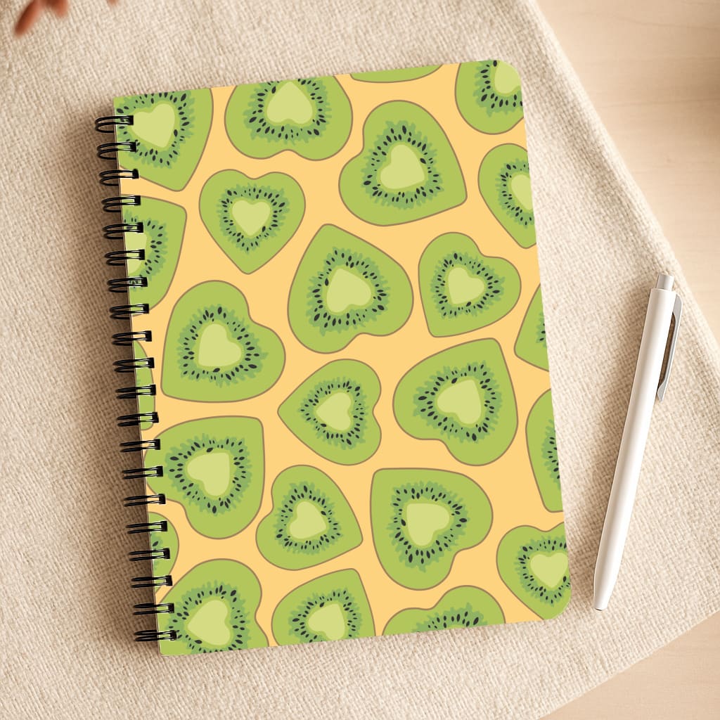 Kiwi Hearts Pattern Notepad