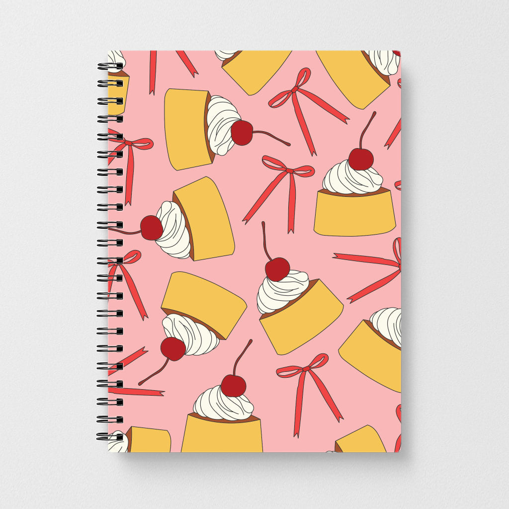Coquette Bows And Pudding Pattern Notebook