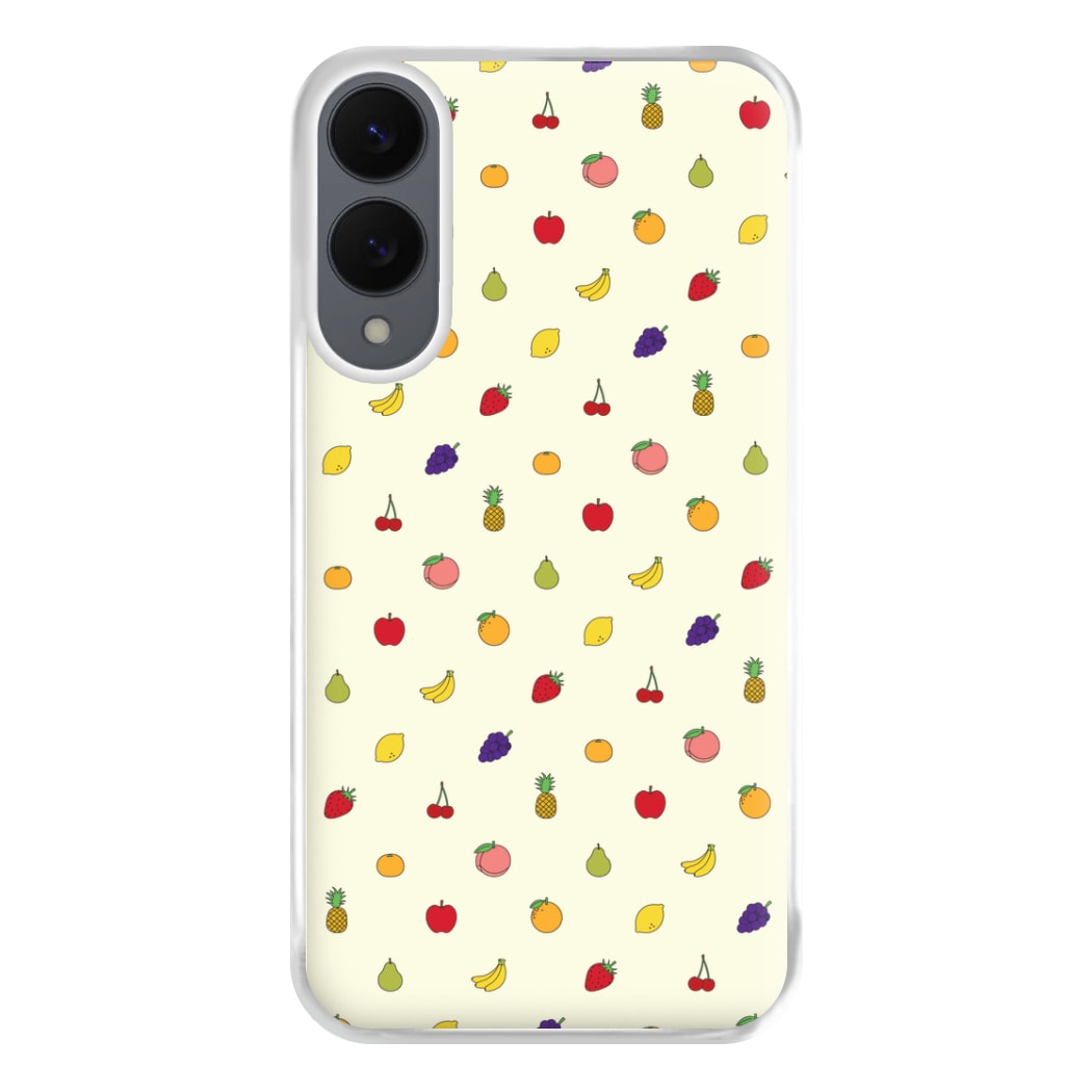 Miniature Fruits Pattern Phone Case for Galaxy S25 Edge