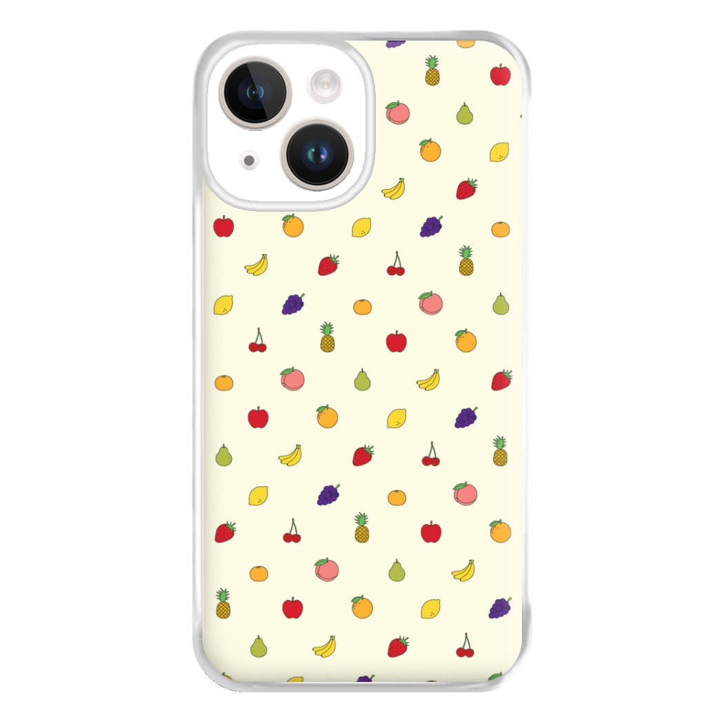 Miniature Fruits Pattern Phone Case for iPhone 14