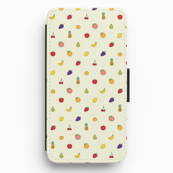 Miniature Fruits Pattern Flip / Wallet Phone Case