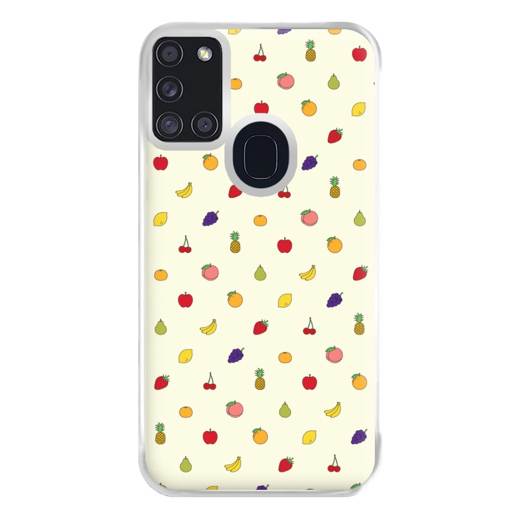 Miniature Fruits Pattern Phone Case for Galaxy A21s