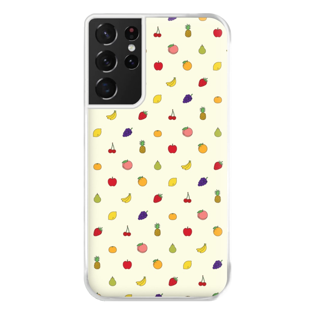 Miniature Fruits Pattern Phone Case for Galaxy S21 Ultra