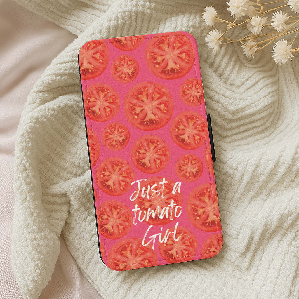 Just A Tomato Girl Wallet Phone Case