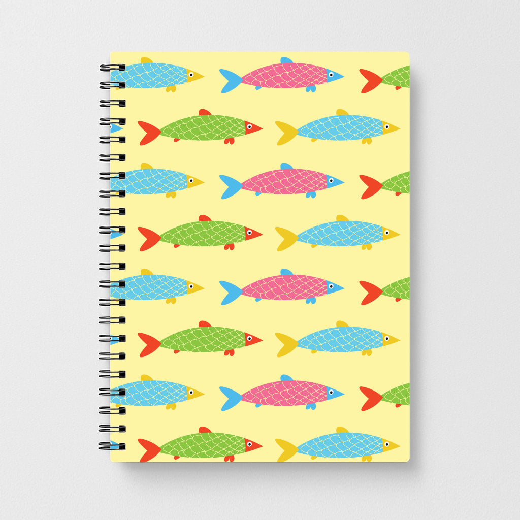 Colourful Cartoon Fish Pattern Notebook